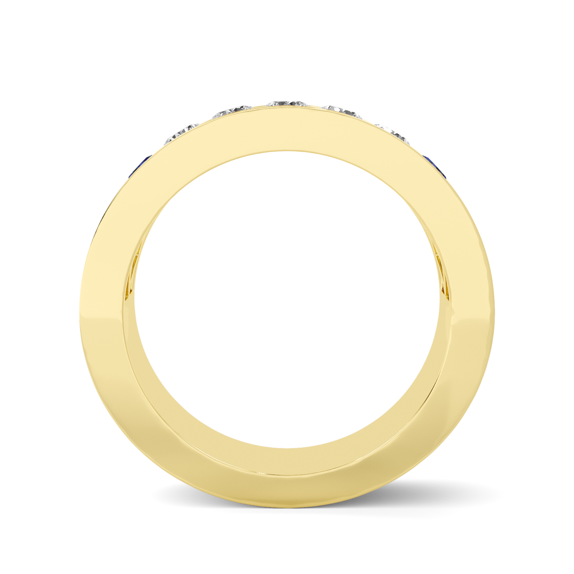 MEN'S SAPPHIRE AND DIAMOND BAND - 1